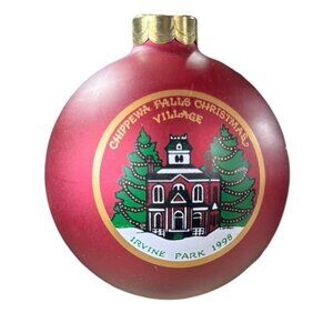 1998 Classic Collectors Series Burgundy Christmas Ornament Chippewa Falls Park